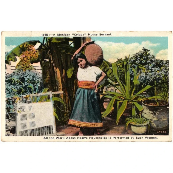 154 B A Mexican Criada House Servant Postcard - Picture 1 of 2